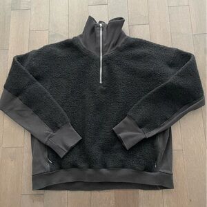 Lululemon Athletica Black Fleece Hoodie Sweatshirt